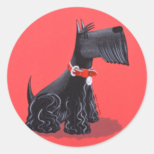 Scottish Terrier Runder Aufkleber