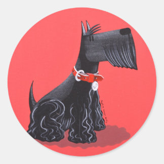 Scottish Terrier Runder Aufkleber
