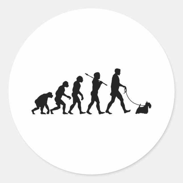 Scottish Terrier Runder Aufkleber (Vorderseite)