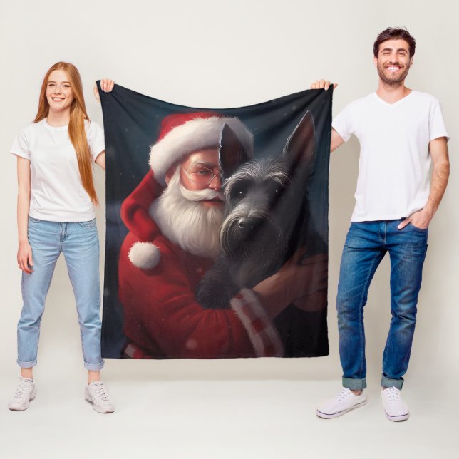 Scottish Terrier Santa Claus Weihnachten Fleecedecke (Beispiel)