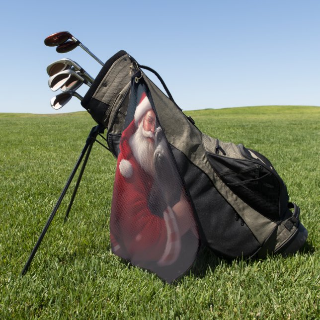 Scottish Terrier Santa Claus Weihnachten Golfhandtuch (Gras)