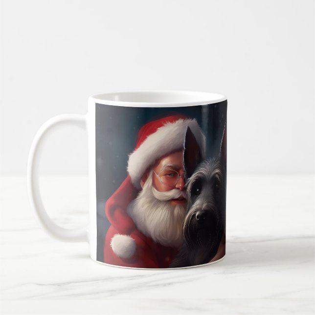 Scottish Terrier Santa Claus Weihnachten Kaffeetasse (Links)