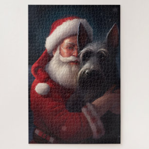 Scottish Terrier Santa Claus Weihnachten Puzzle