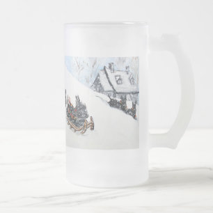 Scottish-Terrier-Schlitten Mattglas Bierglas