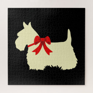 Scottish-Terrier schwarzes sihouette heart/676 Puzzle