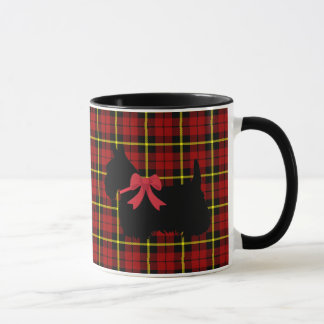 Scottish Terrier, Scotland dog, Brick Red kariert Tasse