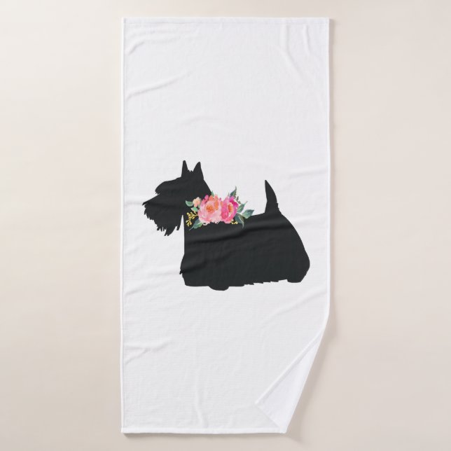 Scottish Terrier Scottie Dog Badehandtuch (Badehandtuch)