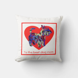 Scottish Terrier / Scottie Dog Heart Mother Day Kissen