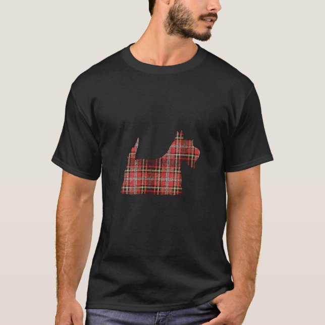 Scottish Terrier Scottie Dog Merry Christmas Buffa T-Shirt (Vorderseite)