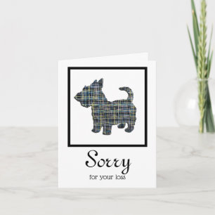 Scottish Terrier / Scottie Dog Pet Sympathy Card Karte