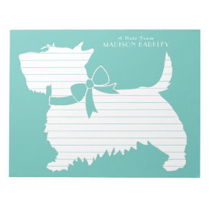 Scottish Terrier Scottie Dog Puppy Scotty Notizblock