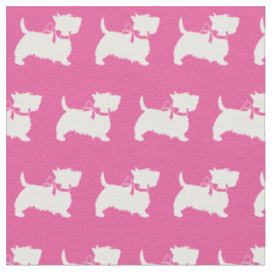 Scottish Terrier Scottie Dog Scotty pink Stoff