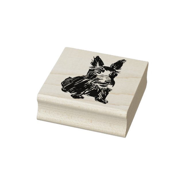 Scottish Terrier - Scottie dog sketch rubber stamp Gummistempel (Stempel)