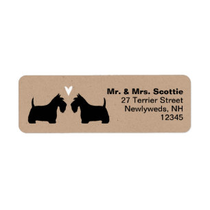 Scottish Terrier Scottie Hunde mit Herzadresse