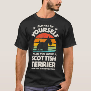 Scottish Terrier Scottie Sei immer du selbst Retro T-Shirt