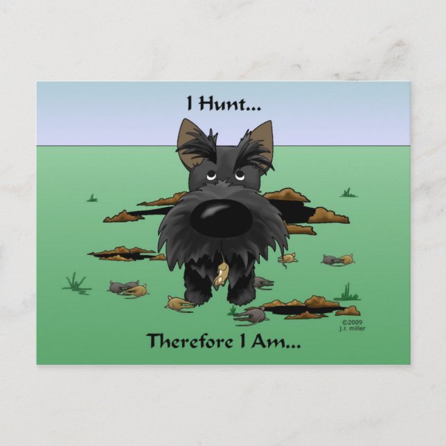 Scottish Terrier (Scotties) I Hunt... Postkarte (Vorderseite)