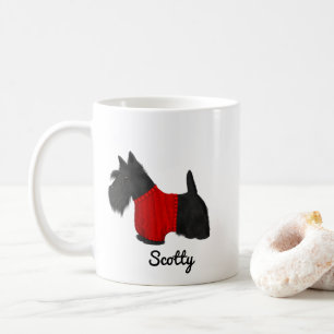Scottish Terrier (Scotty Dog) in Sweater on White Kaffeetasse