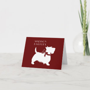 Scottish Terrier Scotty Dog Puppy Scottie Note Car