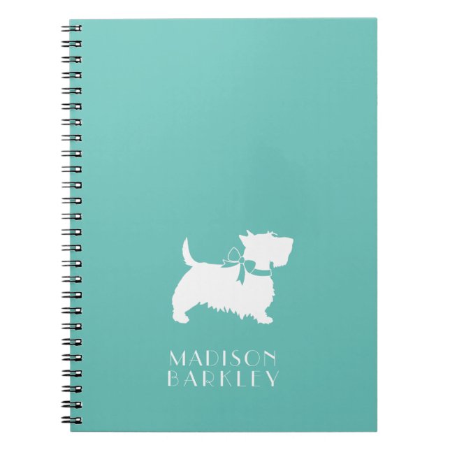 Scottish Terrier Scotty Dog Puppy Scottie Notebook Notizblock (Vorderseite)