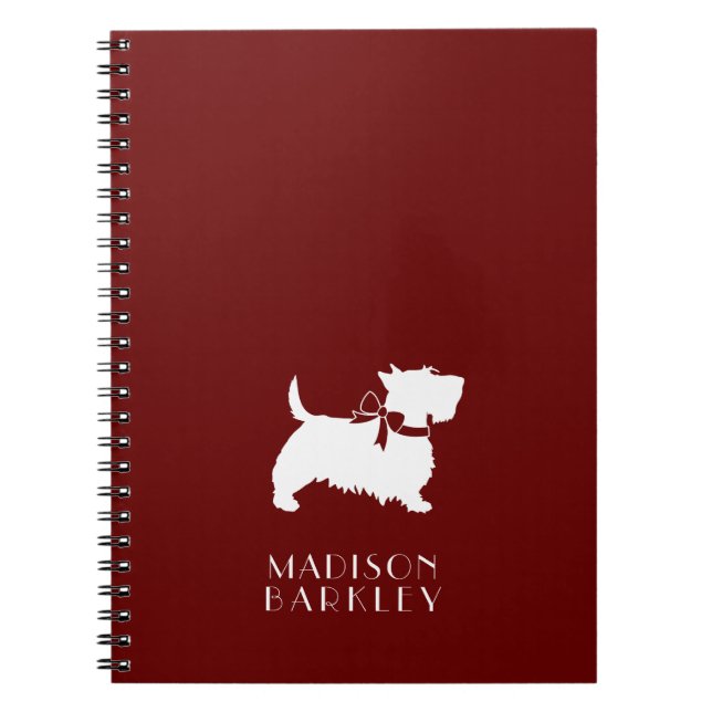 Scottish Terrier Scotty Dog Puppy Scottie Notebook Notizblock (Vorderseite)