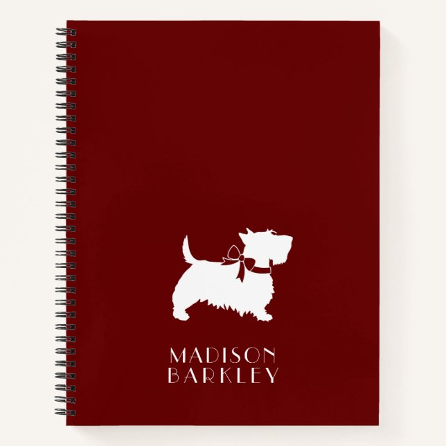 Scottish Terrier Scotty Dog Puppy Scottie Notebook Notizbuch (Vorderseite)