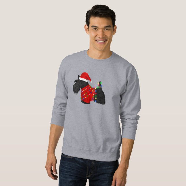 Scottish Terrier (Scotty Dog) Weihnachten Sweatshirt (Vorne ganz)