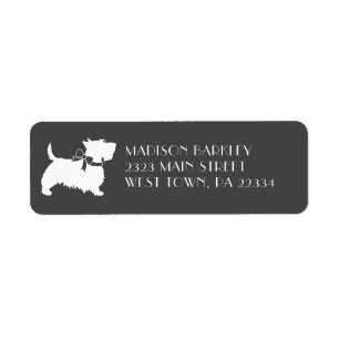 Scottish Terrier Scotty Doppy Puppy Scottie Label