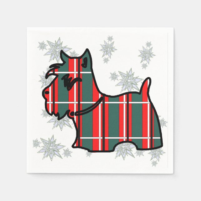 SCOTTISH TERRIER SERVIETTE (Vorderseite)