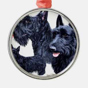 Scottish Terrier Silbernes Ornament