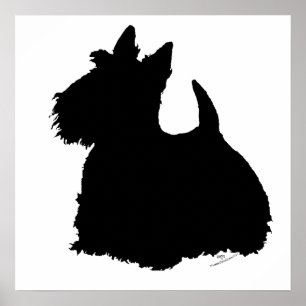 Scottish Terrier Silhouette Poster