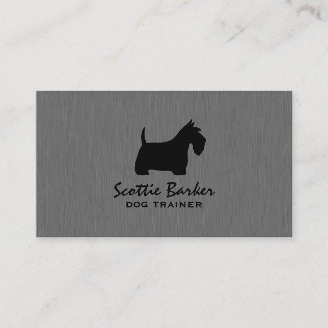 Scottish Terrier Silhouette | Scottie Dog Visitenkarte (Vorderseite)