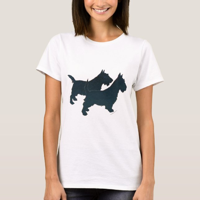 Scottish Terrier Silhouette T-Shirt (Vorderseite)
