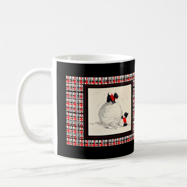 Scottish Terrier Snowball Winter fun Tasse (Links)