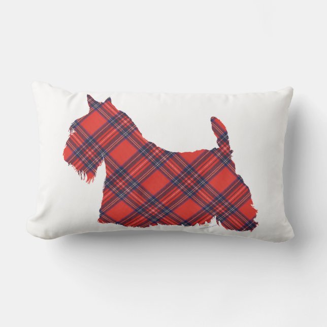Scottish Terrier Stewart Tartan Lendenkissen (Vorderseite)
