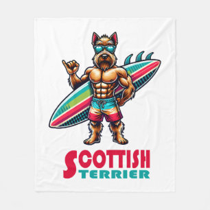 Scottish Terrier Surfer Fleecedecke