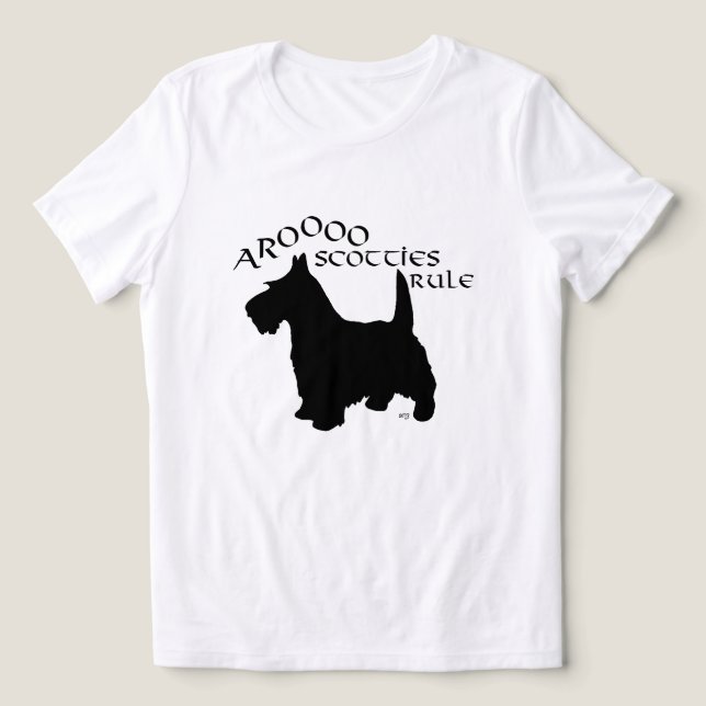 Scottish Terrier Tri-Blend Shirt (Design Vorderseite)