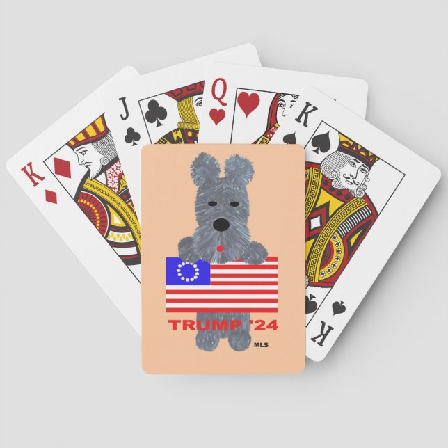 Scottish Terrier/Trump '24 Playing Cards Spielkarten (Rückseite)