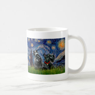 Scottish Terrier (two blk) - Starry Night Tasse