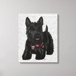 Scottish Terrier und Bogen Leinwanddruck
