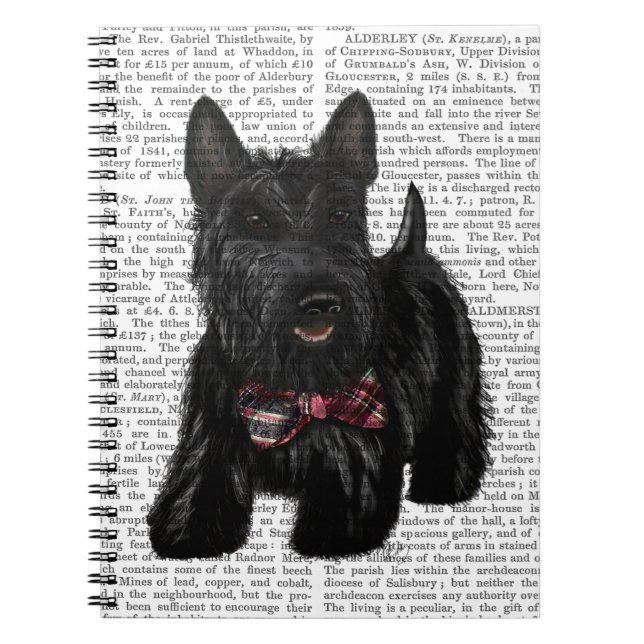 Scottish Terrier und Bow Notizblock (Vorderseite)