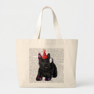 Scottish Terrier und Party Hat Jumbo Stoffbeutel