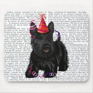 Scottish Terrier und Party Hat Mousepad
