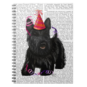 Scottish Terrier und Party Hat Notizblock