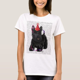 Scottish Terrier und Party Hat T-Shirt