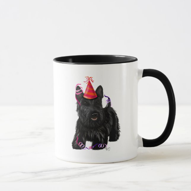 Scottish Terrier und Party Hat Tasse (Rechts)