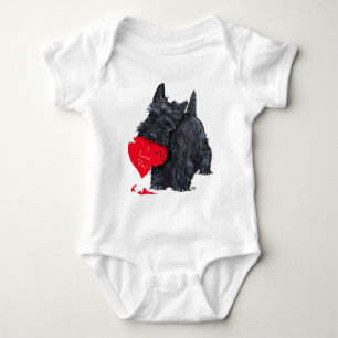 Scottish Terrier Valentine Baby Strampler