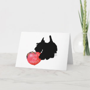 Scottish Terrier Valentine Feiertagskarte