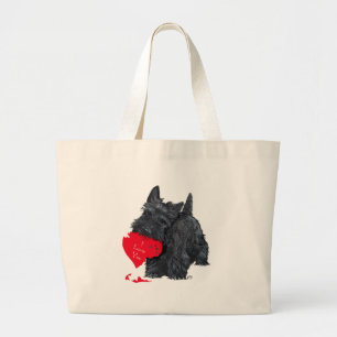 Scottish Terrier Valentine Jumbo Stoffbeutel
