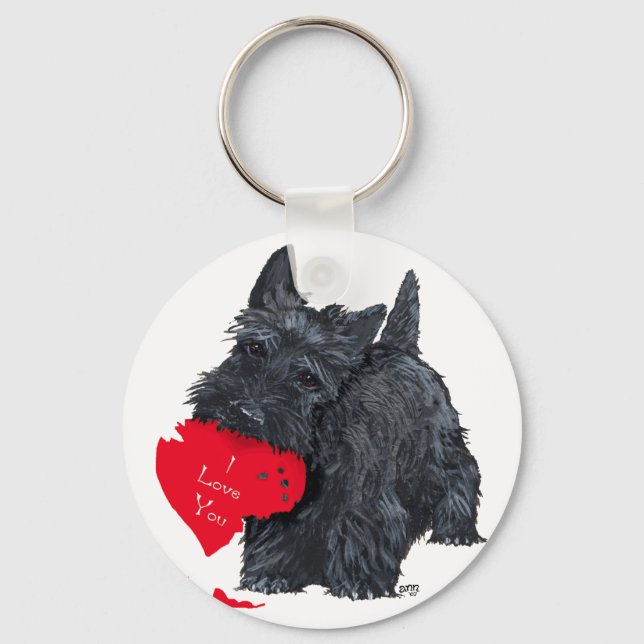 Scottish Terrier Valentine Schlüsselanhänger (Vorderseite)