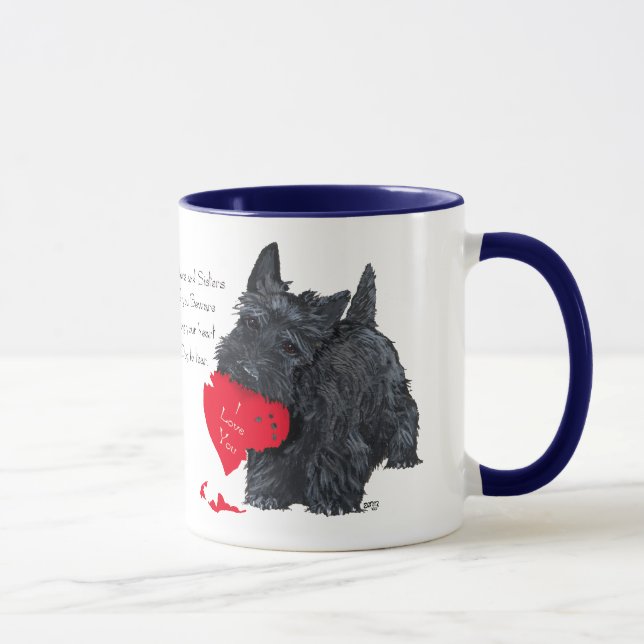 Scottish Terrier Valentine Tasse (Rechts)
